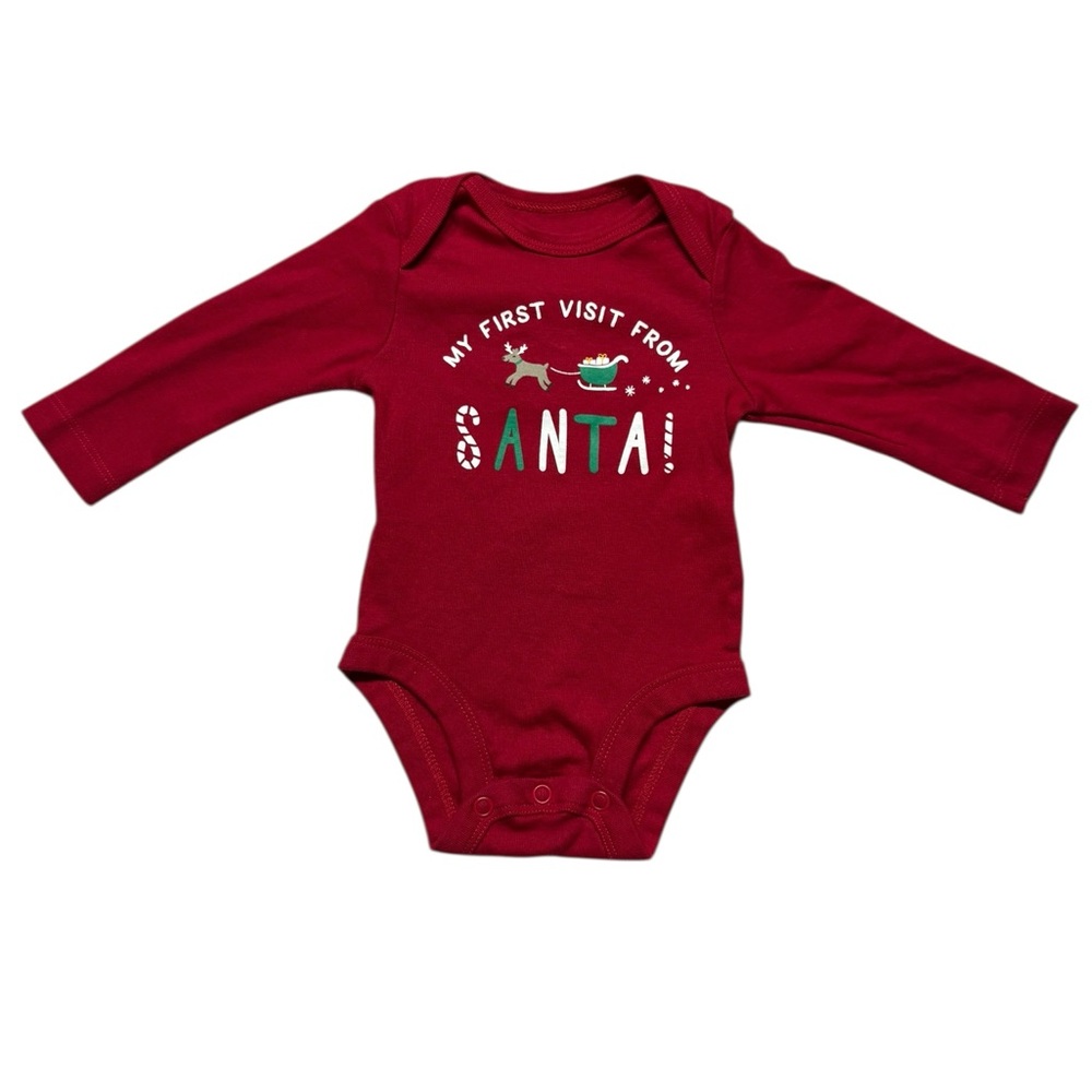 Carter's | Festive Christmas Red Baby Onesie | 3M